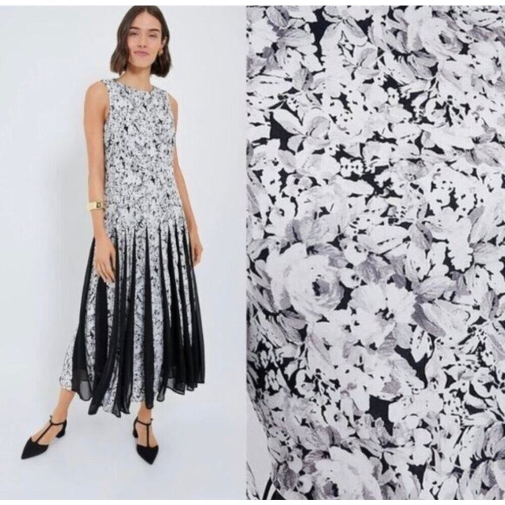 TUCKERNUCK Gray Gardens Andi Floral Pleated Maxi Dress NWT size 2 - Picture 2 of 4
